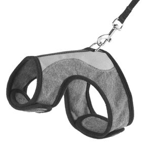 Grey Cat Harness (Velcro) W/ 6 Ft Leash *NWT* (Small Cat Or Kitten) (Girth 9-14)